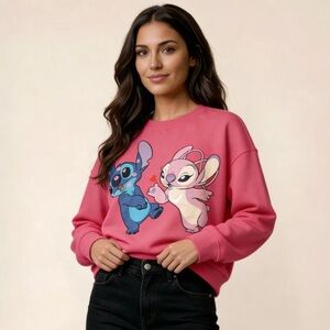 Disney Lili & Stitch graphic print Cotton blend sweatshirt